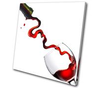 Food Kitchen Wine Glass Pouring SINGLE TELA parete arte foto stampa