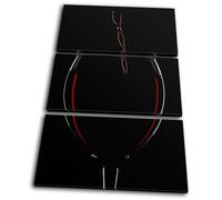 Food Kitchen Wine Glass TREBLE TELA parete arte foto stampa