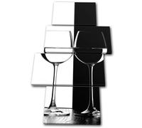 Food Kitchen Wine Glasses MULTI TELA parete arte foto stampa