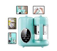 Food Maker 8 in 1 Food Processor with Steam Cooker Multi-Speed Blender Kids Purees Warmer Defroster Detachable Water Tank And Steam Basket Bowl Cooks Kids Food in 15 Mins Stainless Steel