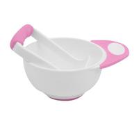 Food Mash Bowl - Manual Vegetable Puree Maker, Soft Fruit Grinding Tool, Ergonomic Long Handle Prep, Non Slip Feeding Base, BPA Free Steaming Dish, Healthy Meal Organizer | For