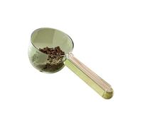 Food Measuring Scoop - Cat Dog Bowls, Portion Spoons, Feeding Utensils | Wooden Handle Pet Scale, Storage Container for Dry Wet Food, Sealing Clip Design | Pet Nutrition Tools, Serving Scoops