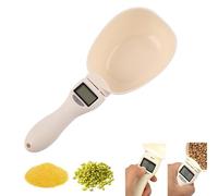 Food Measuring Scoop Scale, Digital Measuring Spoon, Digital Kitchen Scale, Measuring Scoop with Scale, Display Electronic Measuring Spoon for Kitchen Gadgets And Daily Meals (White)
