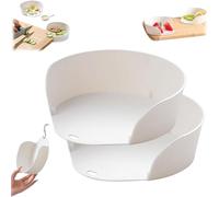 Food Prep Bowls for Cutting Board Chopping Board Side Dish Plate, Stacking & Wall-Mounted Storage, Portable Kitchen Organizer for Home, Kitchen, Counter Organization (2 pezzi)