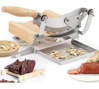 Food R, Coltello A Ghigliottina della Medicina Tradizionale Cinese, Lama in Acciaio Inossidabile, Affettatrice Biltong Manuale Raggiata con Vassoio in Acciaio Inossidabile