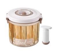 Food Saver Vacuum Containers - Leakproof Airtight Waterproof Storage Holder With Pump, Stackable Storage Organizer For Grains, Meat, Fish, Reusable Vegetable Container For Meal Prep, Kitchen Food Pres