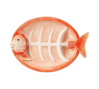 Food Serving Tray Features A Unique Fish Shape, Crafted From Ceramic