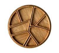 Food Serving Tray - Serving Trays For Party | Large Servingg Tray With 8 Removable Compartments, Wooden Serveware Home Decor For Vegetable Dessert Fruit Breakfast Dinner BBQ Grilling Living Room