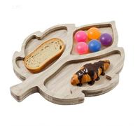 Food Serving Tray, Wooden Leaves Cheese Board Charcuterie Platter, Fall Themed Dish for Appetizers Snacks Bread Thanksgiving Harvest Holiday Halloween Party Table Decor 14.57 x 11.02 x 0.47 inches