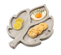 Food Serving Tray, Wooden Leaves-Shaped Cheese Board, Rustic Charcuterie Display Dish, Decorative Holiday Platter for Bread Snacks Appetizers, Ideal for Thanksgiving Halloween Fall Harvest Party Table