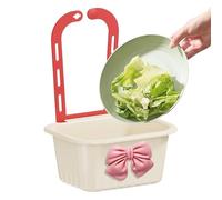 Food Strainer for Sink, 7.68x5.51x4.65 Inches Sink Strainer Basket for Food Waste with Waste Filter Dishcloth Holder for Tea Soap Peelings Leftovers Vegetables Fruits Washing