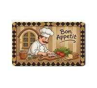 Food Time Fun - Tappetino scolapiatti per bancone, design rustico, in gomma, assorbente, per cucina, stile rustico, 30,5 x 50,8 cm