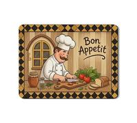 Food Time Fun - Tappetino scolapiatti per bancone, design rustico, in gomma, assorbente, stile rustico, 45 x 61 cm