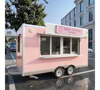 Food Truck in vendita, rimorchio mobile completamente attrezzato per concessioni con forno per pizza, postazione caffè, congelatore, refrigeratore per gelati, carretto per hot dog per attivi