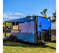 Food Truck, rimorchio mobile per alimenti costruito su misura per il catering, marchio e layout di attrezzature da cucina progettati per piccole imprese, marketing ambulante, festival, hambu