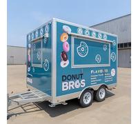 Food Truck, rimorchio mobile per cibo con cucina completa per snack, ciambelle, hot dog, pizza, gelati, per ristoranti e commercianti