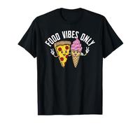 Food Vibes Only - Good Vibes Pizza Peace Sign Funny Foodie Maglietta