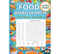 Food Word Search: 50+ Large-Print Puzzles for Relaxation & Brain Exercise