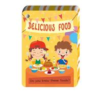 FoodCard Food - Pacchetto di costruttore di vocabolario interattivo, schede flash educative con immagini alimentari | Gioco di sviluppo del linguaggio cognitivo, giocattolo di apprendimento bilingue