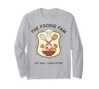 Foodie Family Crew - Mangia Bene Ridere Spesso Club di Cucina di Gruppo Maglia a Manica