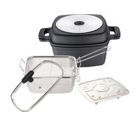 Foodies | Set Di Pentole 5 Pezzi in 1 | Set Multifunzione in Alluminio Pressofus