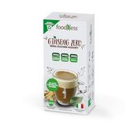 foodNess - 1 Box da 10 Capsule di Ginseng Deca, Capsule Compatibili con Nespresso, Bevanda senza Glutine, Lattosio, Zuccheri Aggiunti e con Caffè senza Caffeina.