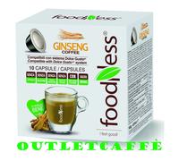 FoodNess 100 Capsule DOLCE GUSTO Caffè Al Ginseng Senza Glutine e Lattosio