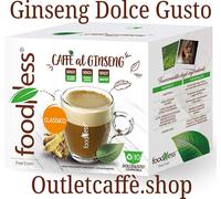 FoodNess 120 Capsule Caffè Al GINSENG Compatibili Dolce Gusto Senza Glutine
