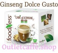 FoodNess 50 Capsule Caffè Al GINSENG Compatibili Dolce Gusto Senza Ogm Glutine