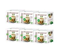 Foodness - 6 Box da 10 Capsule di Ginseng con Zucchero di Canna, Capsule Compatibili con Sistema Dolce Gusto e Nespresso, Preparato Solubile per Bevanda al Caffe e Ginseng, Senza Glutine, Lattosio