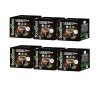 foodNess - 6 Box da 10 Capsule di Minicao Dark, Capsule Compatibili con Sistema Dolce Gusto, Solubile per Bevanda al Cioccolato Fondente, Senza Glutine, Ideale al Posto del Caffè