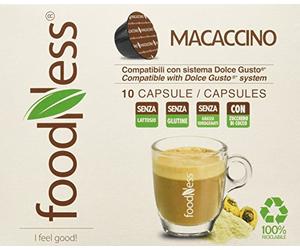 Foodness Capsula Macaccino compatibile Dolcegusto - 5 Pacchi da 10 unità