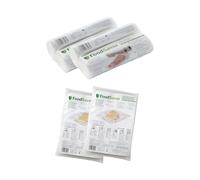 FoodSaver Kit 4 rotoli e 96 sacchetti sottovuoto per alimenti, goffrati