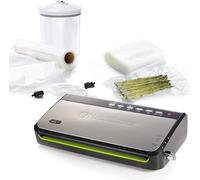 FoodSaver FFS005X 0.5mbar Nero, Acciaio inossidabile strumento per sottovuoto