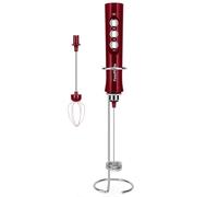 FoodVille MF02 - Montalatte ricaricabile portatile con frusta in acciaio inossidabile per cappuccino, latte, bulletproof coffee, dieta chetogenica, proteine in polvere, matcha (Rosso Vivace)