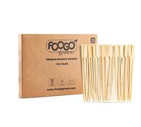FOOGO Green 150 spiedini di bambù medi da 18 cm, certificati FSC®, robusti e ecologici, per barbecue, barbecue e kebab, spiedini per frutta, bastoncini da cocktail, per campeggio, feste e matrimoni