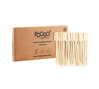 FOOGO Green 150 Spiedini di Bambù Piccoli 12cm, Certificati FSC®, in Legno Robusto, Bastoncini per Barbecue e Spiedini, Spiedini per Frutta, Bastoncini per Cocktail, Campeggio, Feste e Matrimoni
