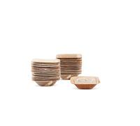 FOOGO Green 500 Ciotole Mini Monouso in Foglia di Palma, 7,5cm, 50ml, Dessert e Insalate, Quadrate, Biodegradabili come Ciotole in Legno, Bambù e Carta, per Feste, Aperitivi e Stuzzichini