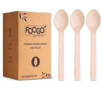 FOOGO Green Set di 600 Cucchiai Monouso in Legno e Bambù, Certificate FSC®, 16 cm, Compostabili e Biodegradabili, Posate Usa e Getta per Feste, Picnic e Aperitivi, Cucchiai in Bambù