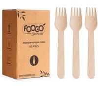 FOOGO Green Set di 600 Forchette Monouso in Legno e Bambù, Certificate FSC®, 16 cm, Compostabili e Biodegradabili, Posate Usa e Getta per Feste, Picnic e Aperitivi, Forchette in Bambù