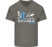 Fook It, Vado A Fare Immersioni, Maglietta Divertente In Cotone A V Per Uomini