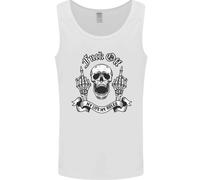 Fook Off My Life Rules Skull Finger Flip Uomo Vest Tank Top