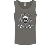 Fook Off My Life Rules Skull Finger Flip Uomo Vest Tank Top