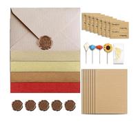 Foonary 31 pezzi di carta da lettere vintage con 5 buste, stile retrò, 8 lettere d'amore, formato A5 e 5 sigilli di cera, carta da lettere per compleanno, inviti di nozze