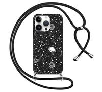 Foonary Cover con Cordino per Samsung Galaxy A33 5G 6,4", Custodia con Laccio Collana Tracolla Aesthetic Disegni Antiurto TPU Necklace Regolabile Protettiva Corda Case per Samsung A33 5G, Planet