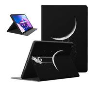 Foonary Cover Tablet per Lenovo Tab M10 Plus 3rd Gen 2022 10,6", Ultra Sottile PU Pelle Antiurto Custodia Flipcon Funzione Supporto Aesthetic Protettiva Case per Tab M10 Plus 3rd Gen, Nero Astronauta