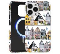 Foonary Magnetica Cover per iPhone 16 Pro Primavera Fiori, Aesthetic Spring Motivo Print, Compatibile con MagSafe Silicone Custodia Disegno per Ragazza Donne,Antiurto Bumper Case per iPhone 16Pro 6,3"