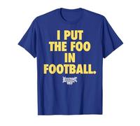 Foos Gone Wild Football On Royal Blue Maglietta