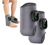 Foot and Ankle Massager,Foot Massager for Neuropathy, 6 Heating 3 Massage Modes & Timer,Cordless Ankle Heating Pad Plantar Fasciitis Relief for Feet, Ankles,Arms (Gray,2 pcs)