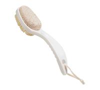 Foot Brush Scrubber - 2 in 1 Pedicure Tool, Featuring Natural Pumice and Soft Bristles, Improves Circulation | Gently Removes Dead Skin for Daily Foot Care During Bath Spa or Travel